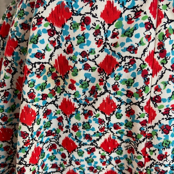 Colonial Colonel Americana Revolutionary Historical Calico Print Dress Size 6 - Picture 10 of 10